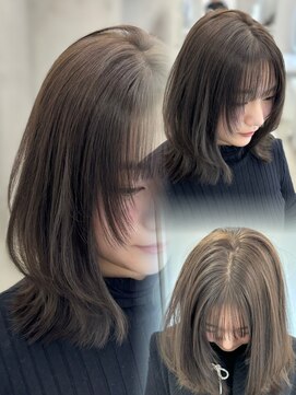 アイシー 表参道(ICY) 大人気透明感カラーくすみベージュ/ミディアムレイヤー