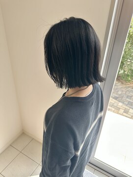 リノア 鵠沼海岸(LINOA) デザインカラー/レイヤーカット/ウェットヘア/オリーブベージュ