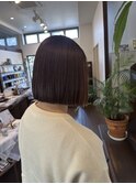 ボブ×髪質改善ストレート×ブラウンカラー