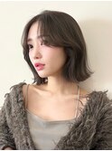 美髪レイヤーカット/顔まわりレイヤー/くびれミディアムレイヤー