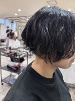 ラボヌールヘアーノーブル 新越谷店(La Bonheur hair noble)&nbsp;前下がりボブ/波巻きパーマ【美髪】【イメチェン】