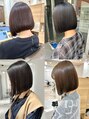 エン バイ ユアーズヘア 銀座店(eN° by youres hair)&nbsp;縮毛矯正＋アイロンなしでもまとまるカット♪[切りっぱなしボブ]