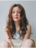 無造作コテ巻き風パーマ　【unami shibuya 大楽侑加】