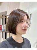 大人ボブ×ミニボブ×前髪なし×透明感カラー×2横浜