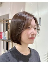 フェイス 石川町 (FACE)&nbsp;大人ボブ×ミニボブ×前髪なし×透明感カラー×20代×横浜