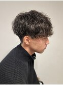 刈り上げマッシュ波巻きスパイラルシャドウパーマ