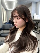 ボタン コロン 表参道 原宿(VOTAN COLON) 【木串楽人】顔周りカット/マロンベージュ/流し前髪