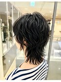 マッシュウルフ×パーマ
