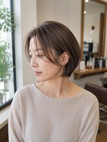 バグズ(Baguz) 白髪ぼかしハイライト前下がりショート