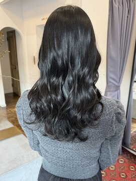 ヘアーアイスカルテット(HAIR ICI QUARTET) 小顔レイヤー×ダークグレージュ韓国風くびれヘア