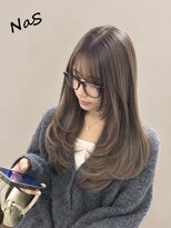 ナズ 渋沢(NaS)&nbsp;顔タイプ診断×似合わせレイヤーロング×透明感ベージュ