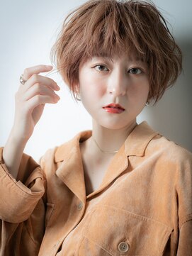 カバーヘア ブリス 上尾西口店(COVER HAIR bliss) ハイトーンカラー無造作パーマショートウルフv上尾10代20代30代