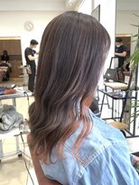 クアトログランシュ ひたちなか店(QUATRO×GranCieux)&nbsp;インナーカラー×パステルオレンジ