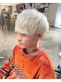 メンズマッシュホワイトブリーチ