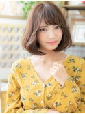 ニュアンスカラーくせ毛風Aライン大人ボブa志木20代30代40代