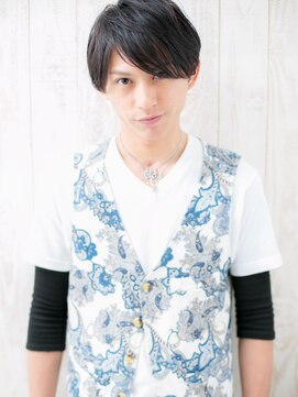 メンズヘア ビーセカンド 草加店(MENS HAIR B-2) 重軽七三分け暗髪クラウドマッシュQ