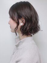 【morio原宿】ゆるふわボブ　大人可愛いボブ　緩めパーマ　宮本