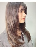 顔周りシャギースタイル