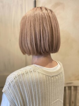 ヘアーリゾートガーデン 南林間店(Hair Resort Garden) 20代/30代/ラテベージュのダブルカラー/切りっぱなしボブ