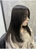 透け感ロング/透明感カラー/顔周りレイヤー