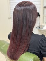 クララ タカマツ(CLALA Takamatsu)&nbsp;30代 40代 50代 大人女性向け**   明るい白髪染め × 華やかな赤