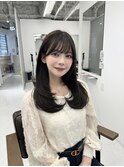 韓国ヘア/レイヤー/顔まわりカット/ブリーチなし/グレージュ