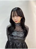 ロング顔周りレイヤー韓国風くびれヘア