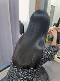 20代30代40代ストレートシアーブラック髪質改善艶感カラー美髪