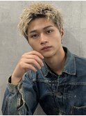 スパイキーショート/ブロンド/ブリーチカラー/抜きっぱなし