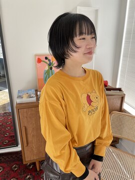 ヘアーアイスカルテット(HAIR ICI QUARTET) グレージュアッシュグレージュショートカットミニウルフ