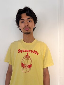 ヌース(NOOS) メンズミディアムウルフニュアンスパーマ