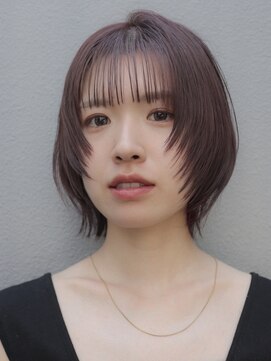 ロティー(loty) ウルフボブ レイヤーボブ 顔周りカット ピンクブラウン 20代30代