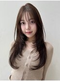 レイヤーカットアッシュカラー小顔ヘアMI-69