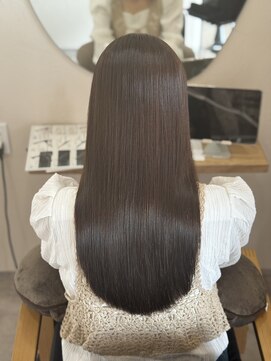 ライフ 四条畷店(Lyfe) ピンクベージュ髪質改善カラー_艶髪ロングレイヤーカット_492