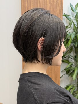 エリマバイフィフス 調布(elima by fifth) 調布白髪染めレイヤーボブショートヘアベージュアッシュブラウン