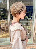 【川原拓也】ミルクティーベージュショート
