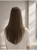 イメチェン/艶カラーベージュ縮毛矯正/前髪/[表参道/原宿]