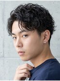 ラルフカール波巻きツイストスパイラルシャドウパーマメンズ眉毛