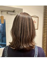 ヘアーサロン ラフリジー(Loufreasy)&nbsp;デザインハイライト　白髪ぼかしにイノアカラー