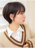 丸みエッジショートカット/30代/40代/50代/60代/グレイヘア