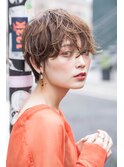 Aimee束感ハンサムショート×オレンジベージュ