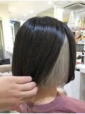 インナーカラー【ダークグレー×ホワイトアッシュ】
