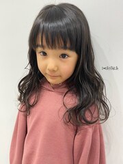 子供前髪くびれイヤリングカラーイメチェンラベンダーカラー