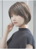 前髪あり大人ショートボブ20代30代40代【AIN.表参道】川原大地