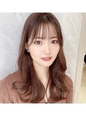 テラコッタ/韓国風ヨシンモリ/流れるレイヤー/前髪カール[銀座]