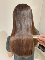 アース 相模大野店(EARTH)&nbsp;20代30代艶感ストレート♪髪質改善カラーミルクティーベージュ