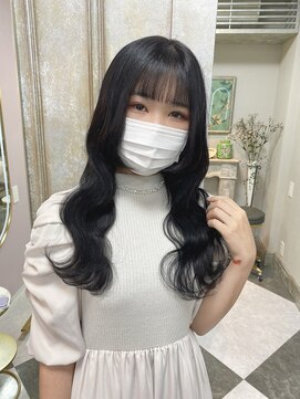 ガルボヘアー 名古屋栄店(garbo hair) #名古屋#栄#プルエクステ#黒髪ロング#波巻き#髪質改善