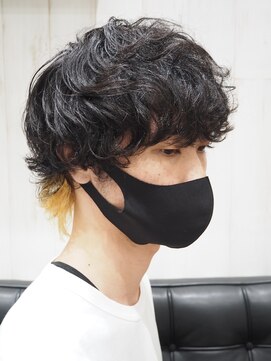 ヨシザワインク プレミアム 横浜 桜木町店(YOSHIZAWA Inc. PREMIUM) マスクが似合うメンズマッシュウルフインナーカラー