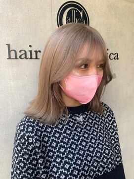 ヘアサロン ガリカ 表参道(hair salon Gallica) 【柴田優香】透け感ミルクティーブラウン/ミルクティーベージュ