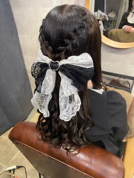 ヘアセット シャンプーアンドスパ専門店 ウルー(Uruu) 【ハーフアップ】天神/天神駅/ヘアセット/早朝